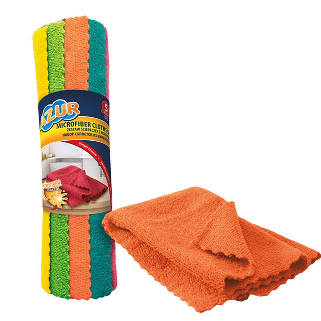 utěrka švédská AZUR 30x30cm mikrovlákno (5ks) 0.01 Kg MTA MAXMIX Sklad14 394343