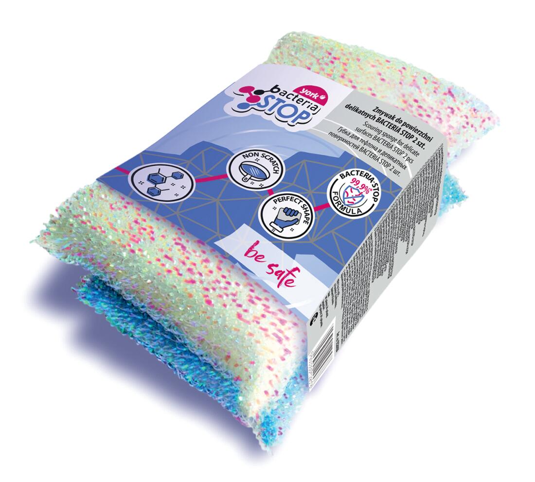 houbička čisticí BACTERIA STOP 11,5x7x3cm na jemné povrchy (2ks) 0.1 Kg MTA MAXMIX Sklad14 394375