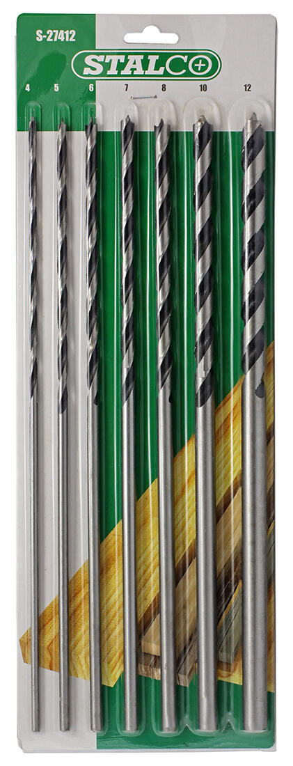 vrták do dřeva sada  4,0-12,0mm 7díl., 300mm  STALCO 0.63 Kg MTA MAXMIX Sklad14 673090