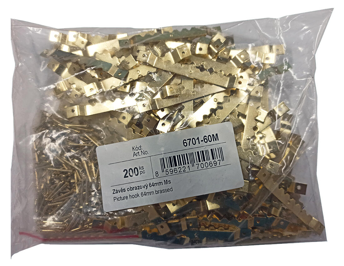 závěs obrazový 64mm Ms (200ks) 0.52 Kg MTA MAXMIX Sklad14 458597