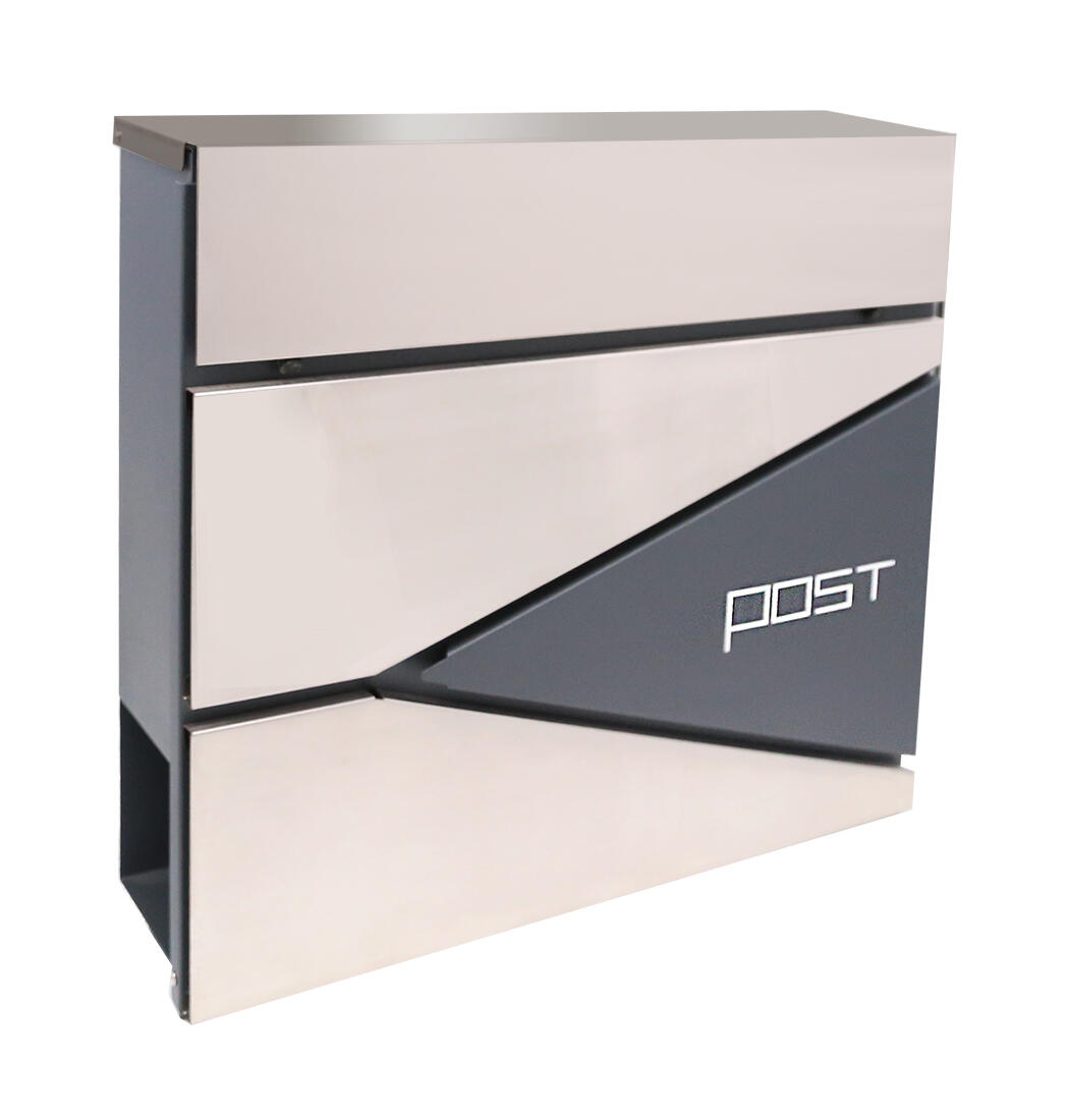 schránka poštovní 371x362x105mm Zn+nerez s otvorem na noviny 2.8 Kg MTA MAXMIX Sklad14 524111