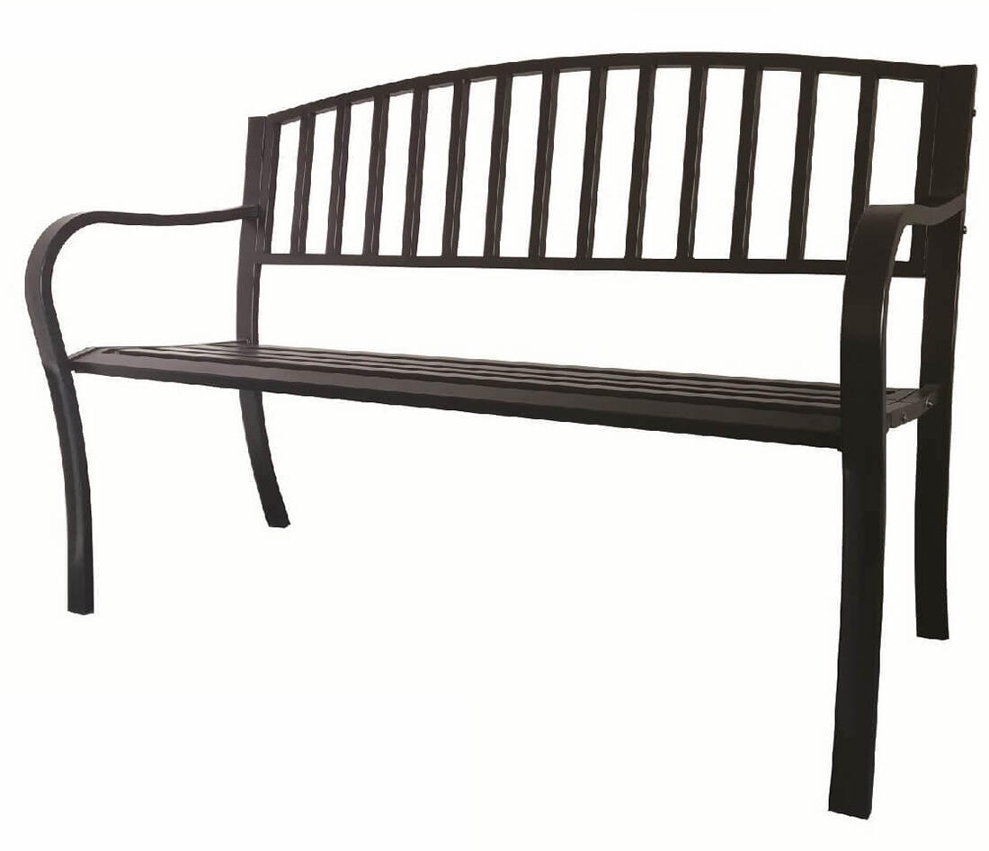 lavička zahradní 125x53x82cm ČER ocel 10 Kg MTA MAXMIX Sklad14 787031