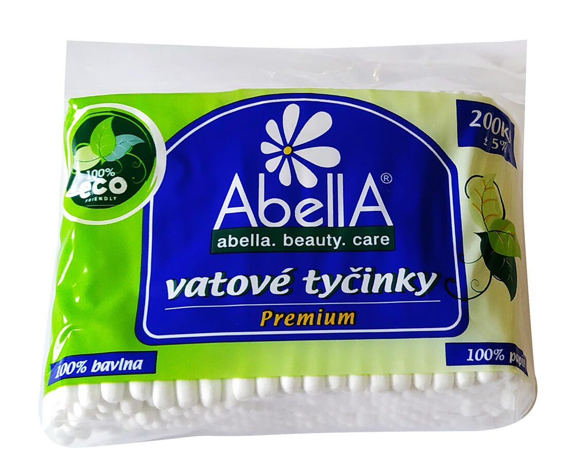 tyčinky vatové PREMIUM BA/papír z cukr.třtiny (200ks) 0.07 Kg MTA MAXMIX Sklad14 280105