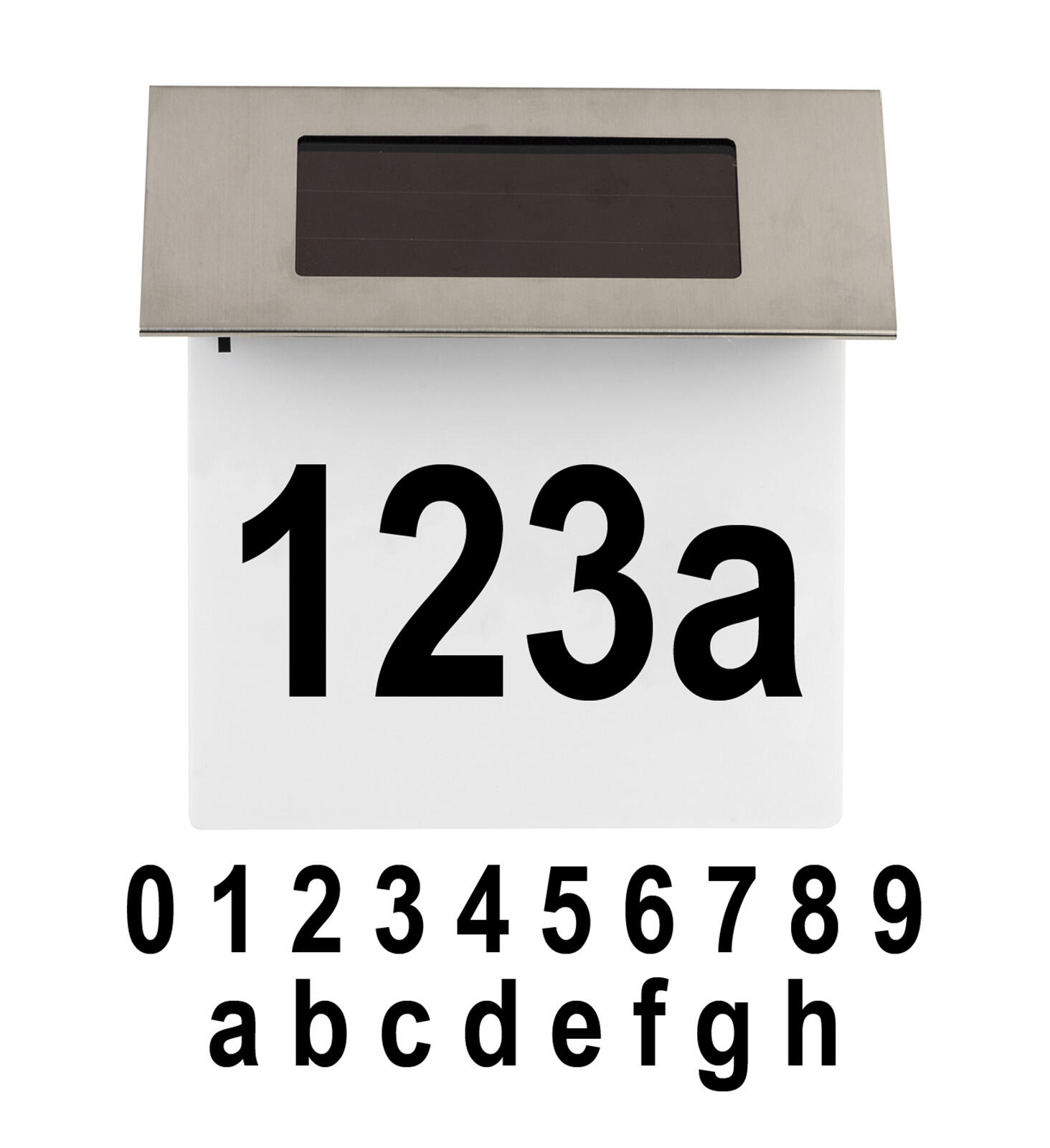 číslo domu LED solární 18,5x19x5,2cm 4LED nerez/PH 0.2 Kg MTA MAXMIX Sklad14 797473