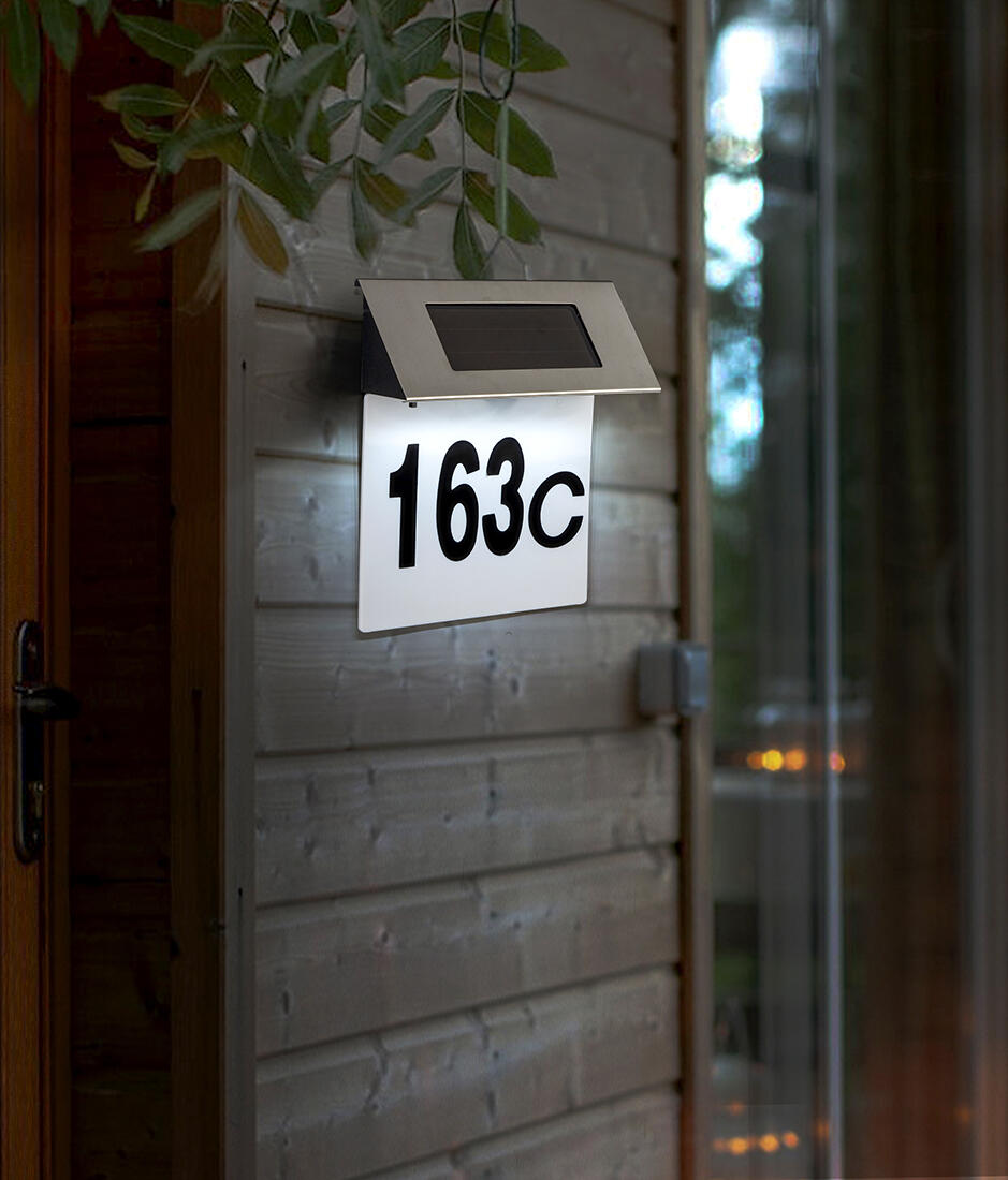 číslo domu LED solární 18,5x19x5,2cm 4LED nerez/PH 0.2 Kg MTA MAXMIX Sklad14 797473