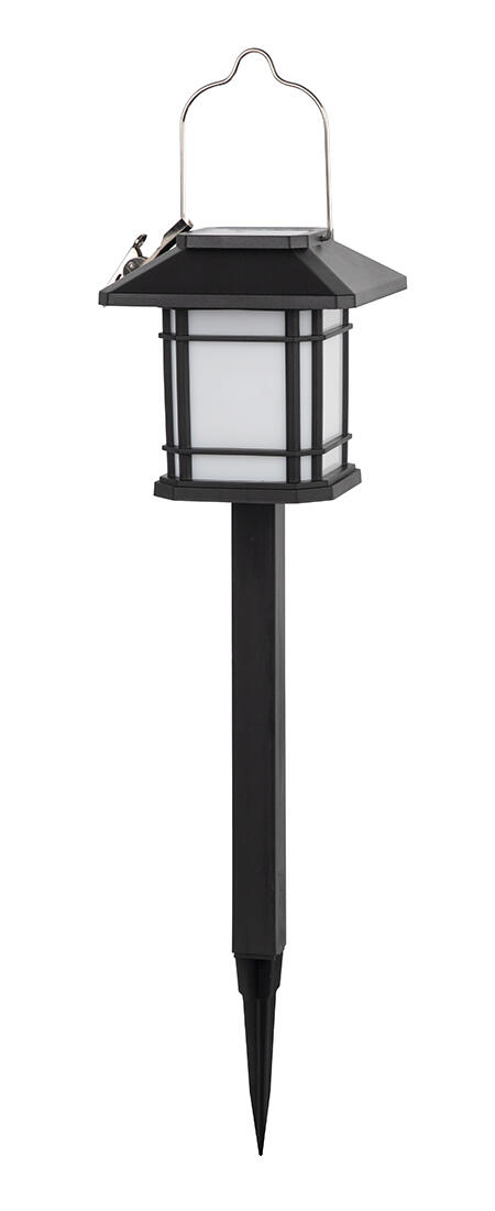 lampa solární lucerna pr. 10,5cm v.40cm, 12LED, nerez/PH ČER 0.15 Kg MTA MAXMIX Sklad14 797475