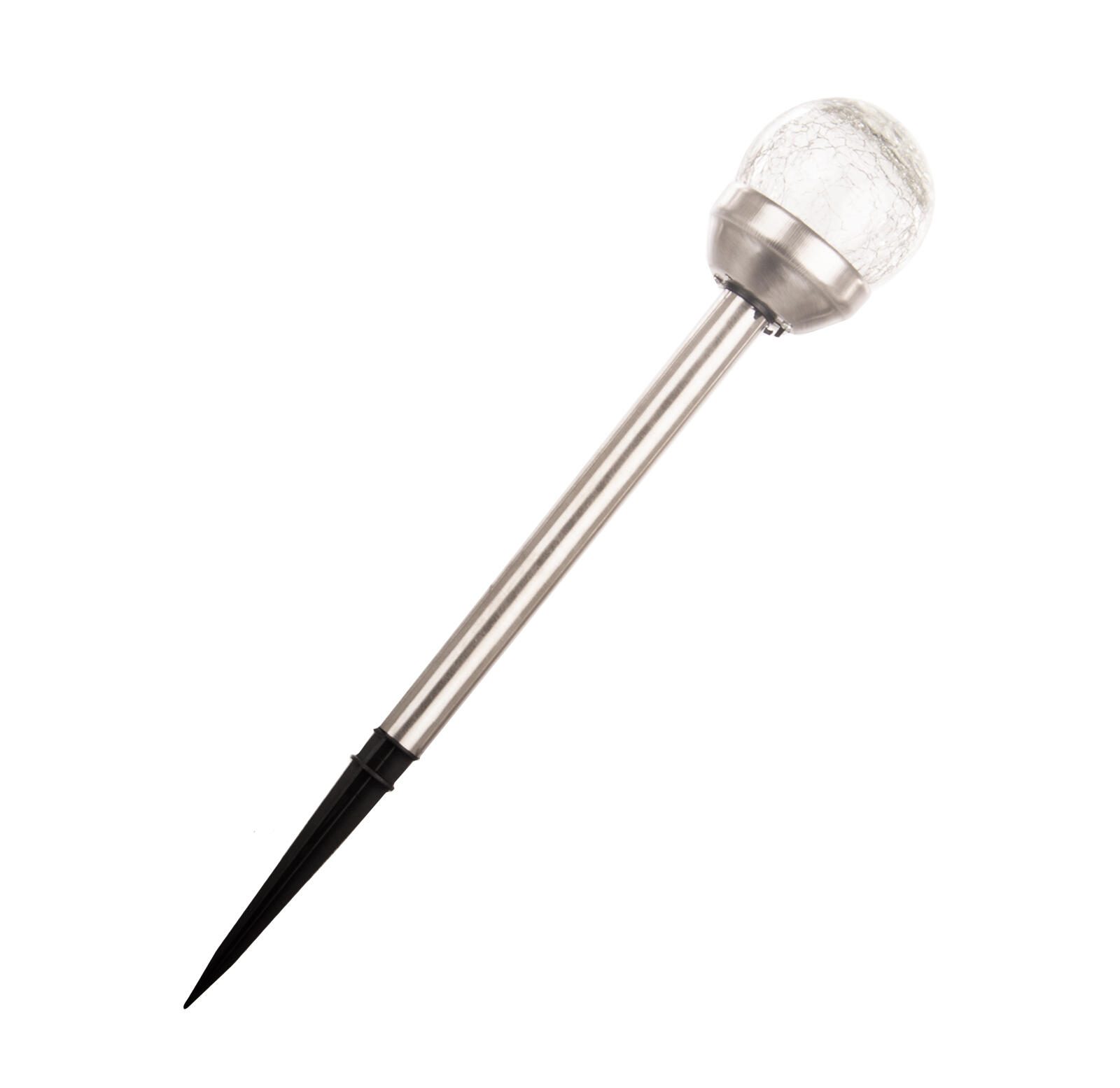 lampa solární KOULE  6cm, v.36cm, 1LED, nerez/sklo/PH čirá 0.15 Kg MTA MAXMIX Sklad14 797481