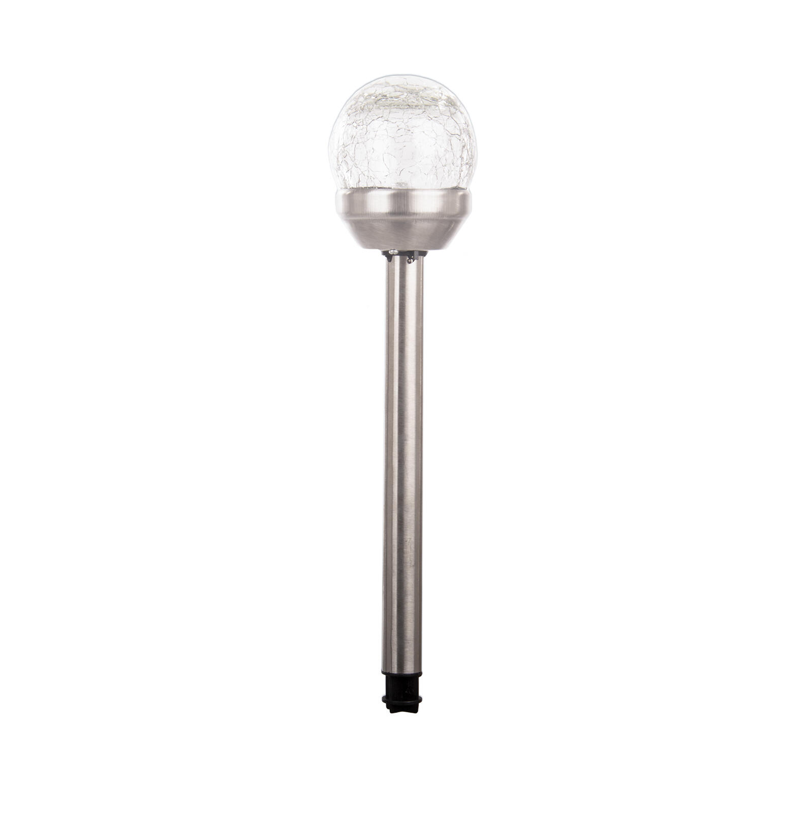 lampa solární KOULE  6cm, v.36cm, 1LED, nerez/sklo/PH čirá 0.15 Kg MTA MAXMIX Sklad14 797481