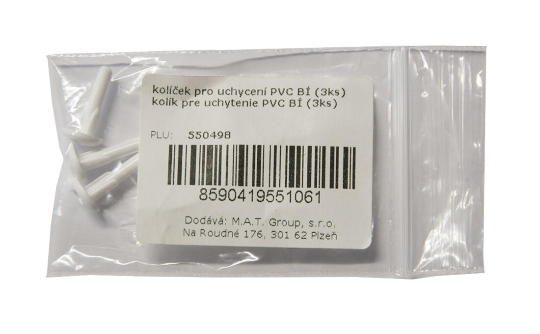 kolíček pro uchycení PVC BÍ (3ks) 0.01 Kg MAXMIX Sklad14 550498 107