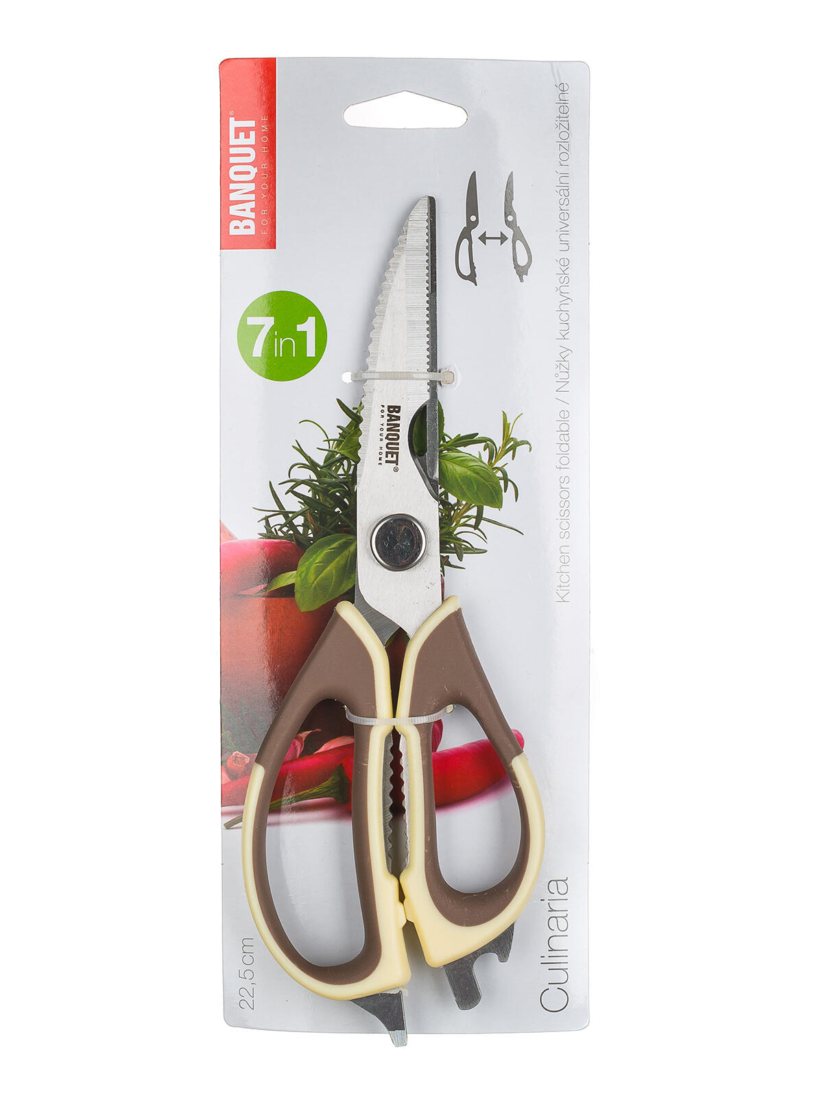 nůžky univerzální 22,5cm rozložitelné BÉŽ/HN 0.15 Kg MTA MAXMIX Sklad14 370049