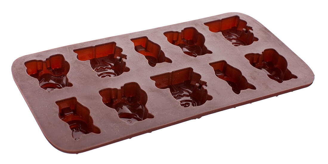 forma na čokoládu zvířátka I 10ks 20,4x10,5x1,4cm silikon HN 0.07 Kg MAXMIX Sklad14 370057 46