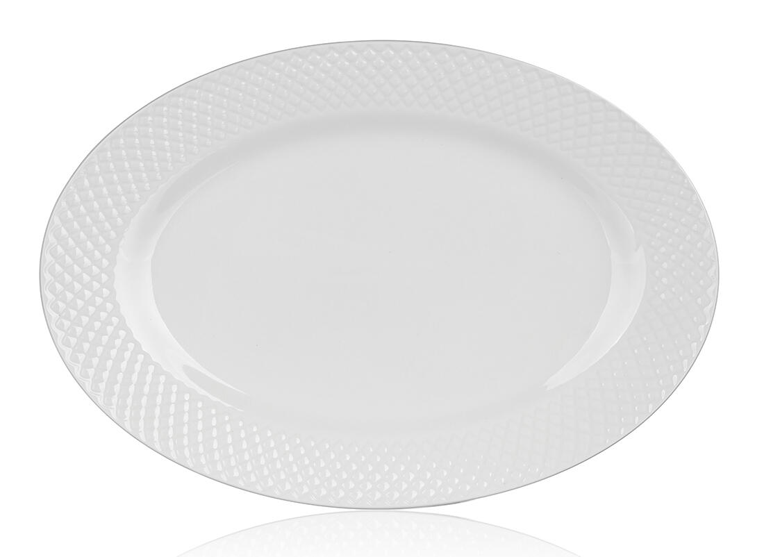 talíř oválný 34,5x24,2cm DIAMOND keramický 0.68 Kg MTA MAXMIX Sklad14 370079