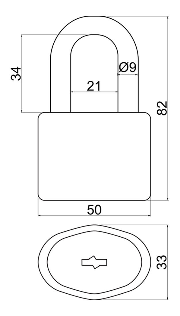 zámek visací 13.50 6 kl., vyjímatelný třmen 0.35 Kg MTA MAXMIX Sklad14 495152
