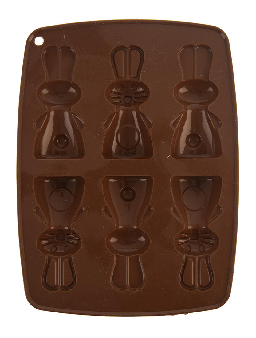 forma na čokoládu ZAJÍČCI 6ks 24x18x2cm silikon HN 0.1 Kg MTA MAXMIX Sklad14 282174