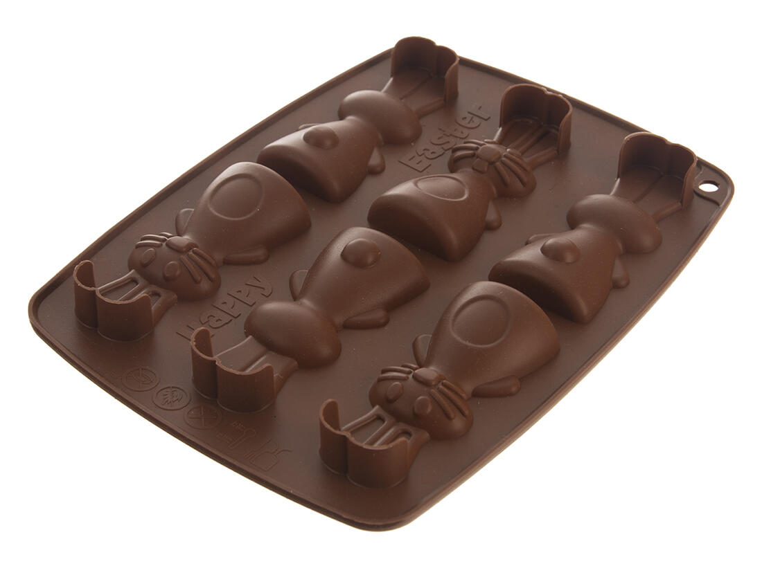 forma na čokoládu ZAJÍČCI 6ks 24x18x2cm silikon HN 0.1 Kg MTA MAXMIX Sklad14 282174