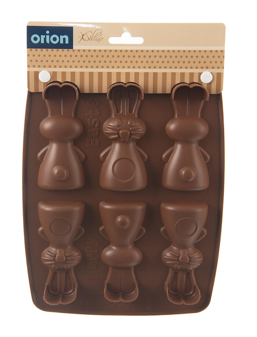 forma na čokoládu ZAJÍČCI 6ks 24x18x2cm silikon HN 0.1 Kg MTA MAXMIX Sklad14 282174