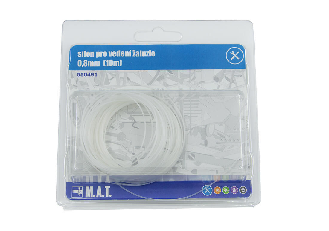 silon pro vedení žaluzie 0,8mm (10m) blistr 0.01Kg MAT MAXMIX Sklad14 550491