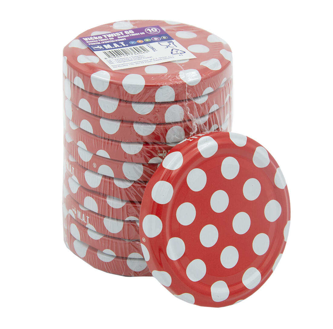 víčko TWIST  66 dekor PUNTÍK (10ks) 0.09 Kg MTA MAXMIX Sklad14 736073