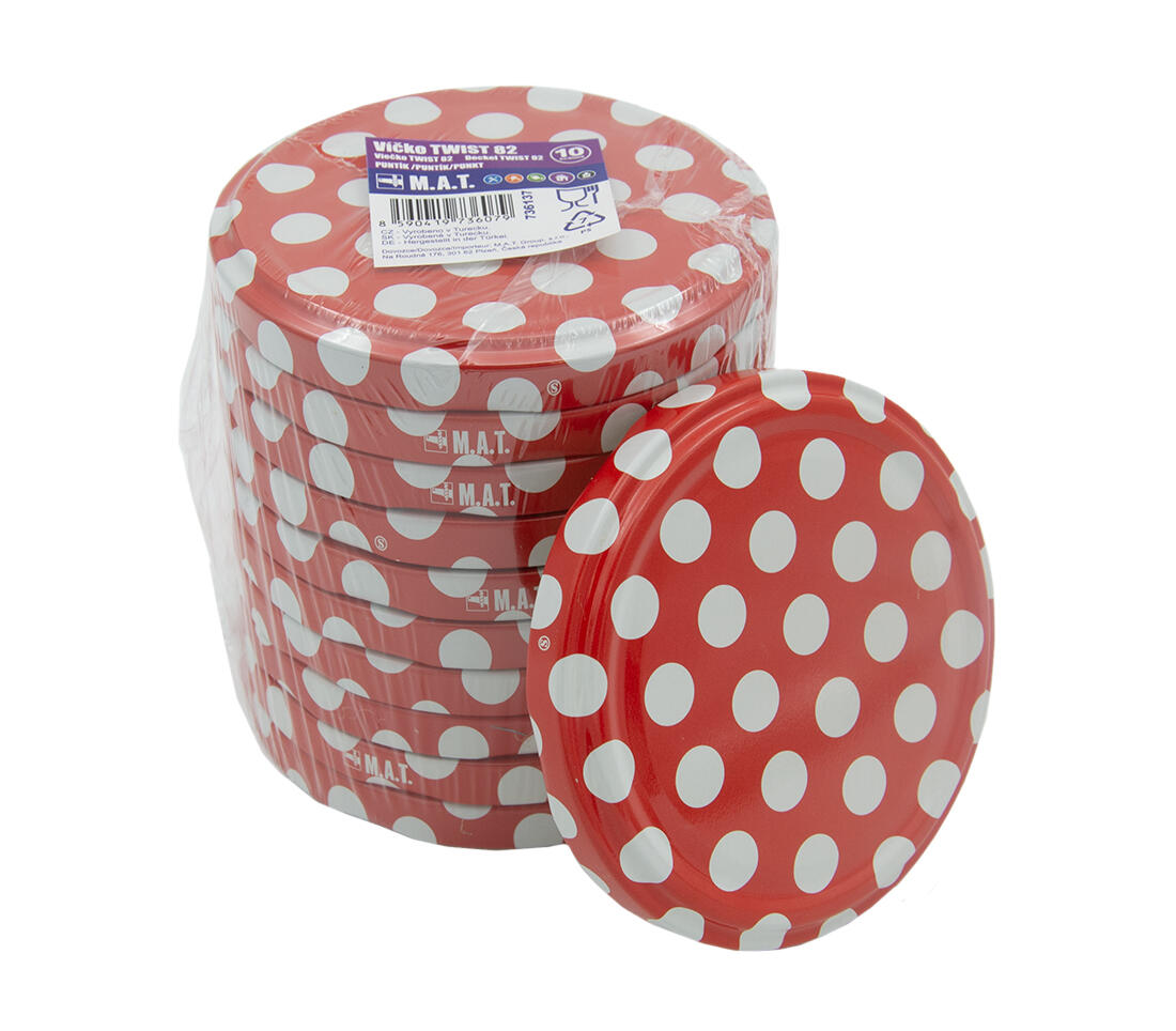 víčko TWIST  82 dekor PUNTÍK (10ks) 0.13 Kg MTA MAXMIX Sklad14 736137