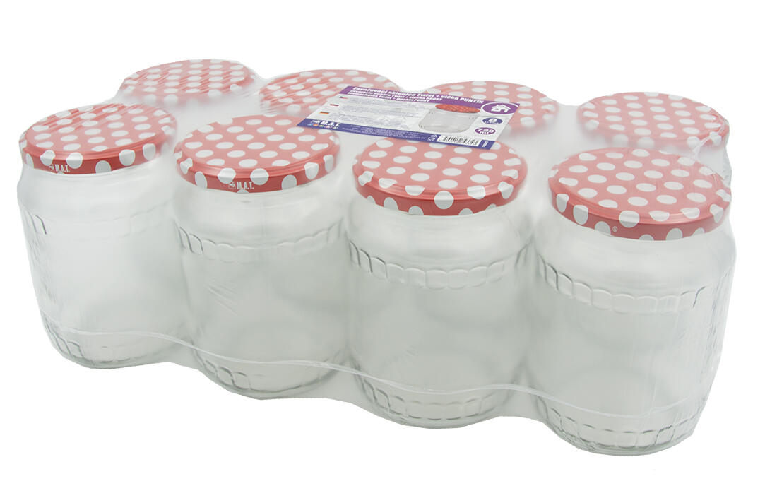 sklenice zavařovací  720ml TWIST 82 + víčka PUNTÍK (8ks) 2.48 Kg MTA MAXMIX Sklad14 743067