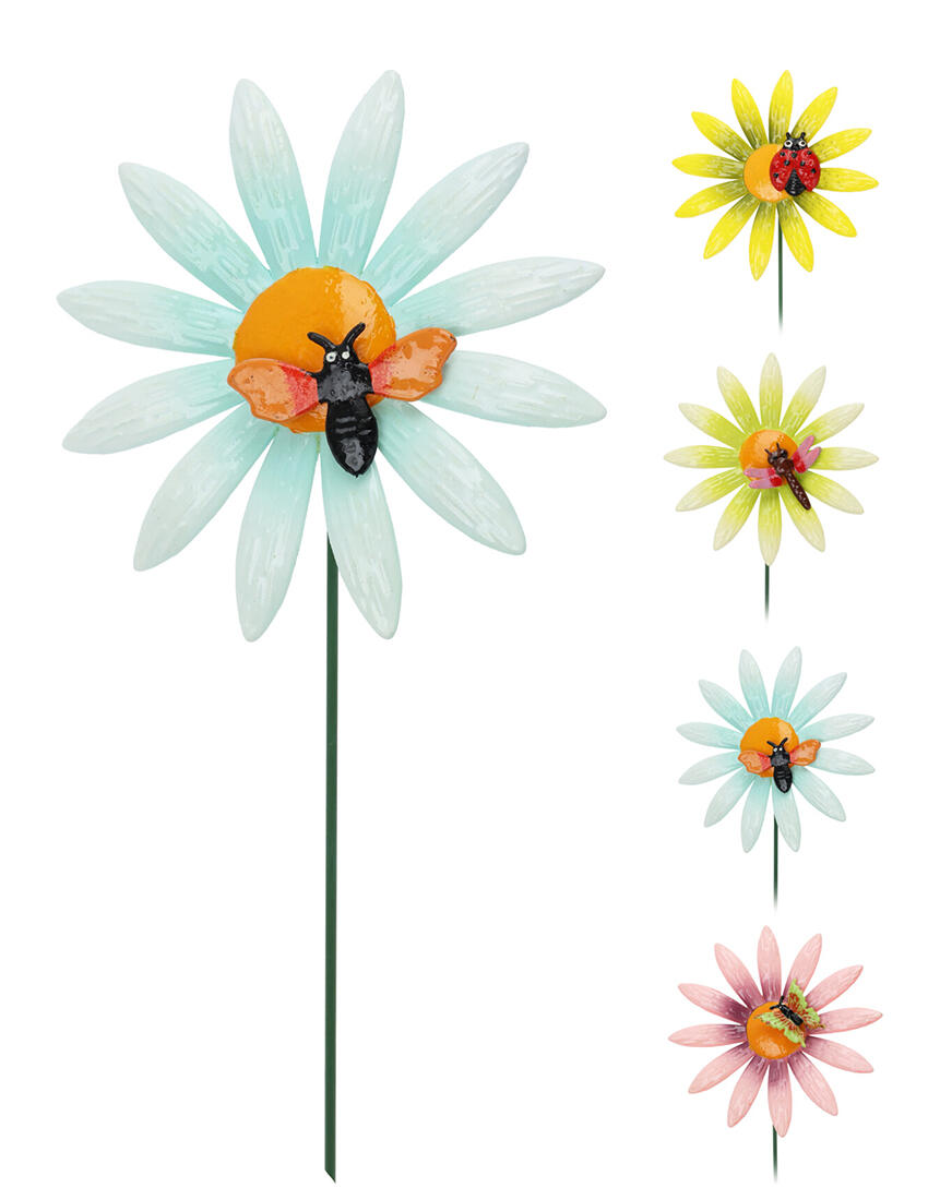 zápich KVĚTINA S HMYZEM v.68cm mix 4 druhy 0.04 Kg MTA MAXMIX Sklad14 386857