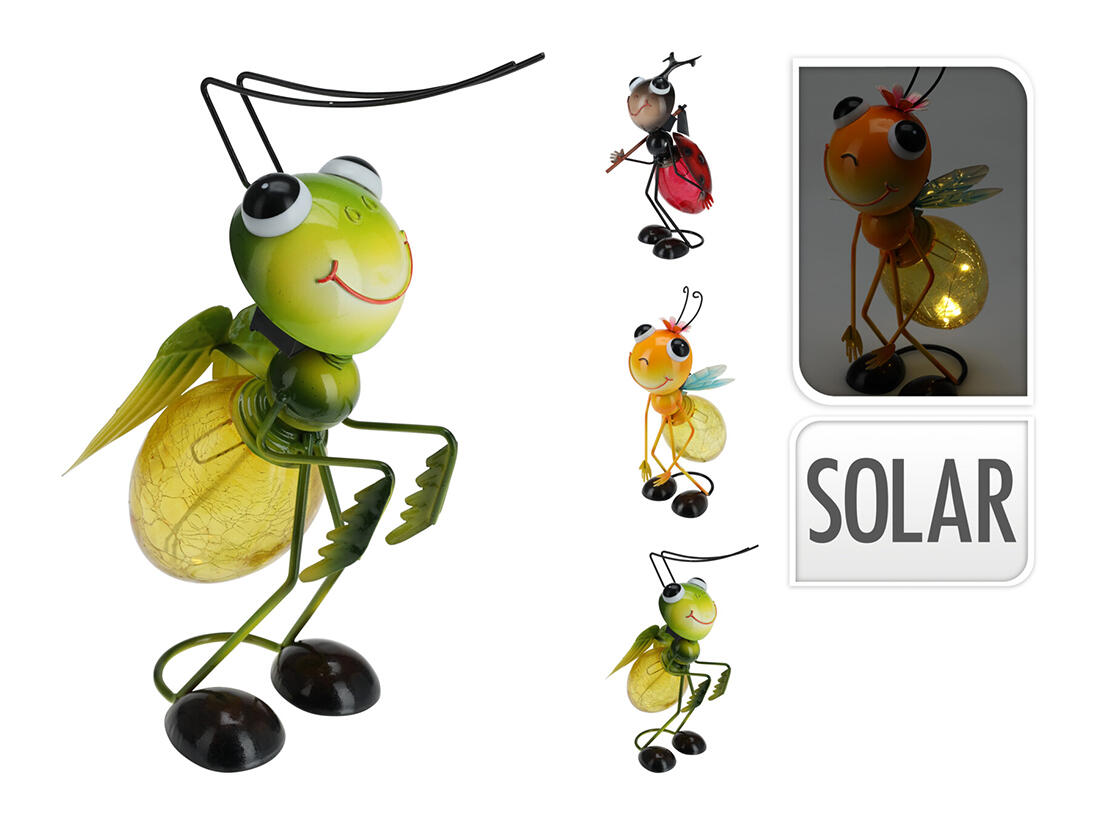 dekorace zahradní HMYZ 28x19x16cm LED, solární, kov/PH, mix 0.42 Kg MTA MAXMIX Sklad14 386858