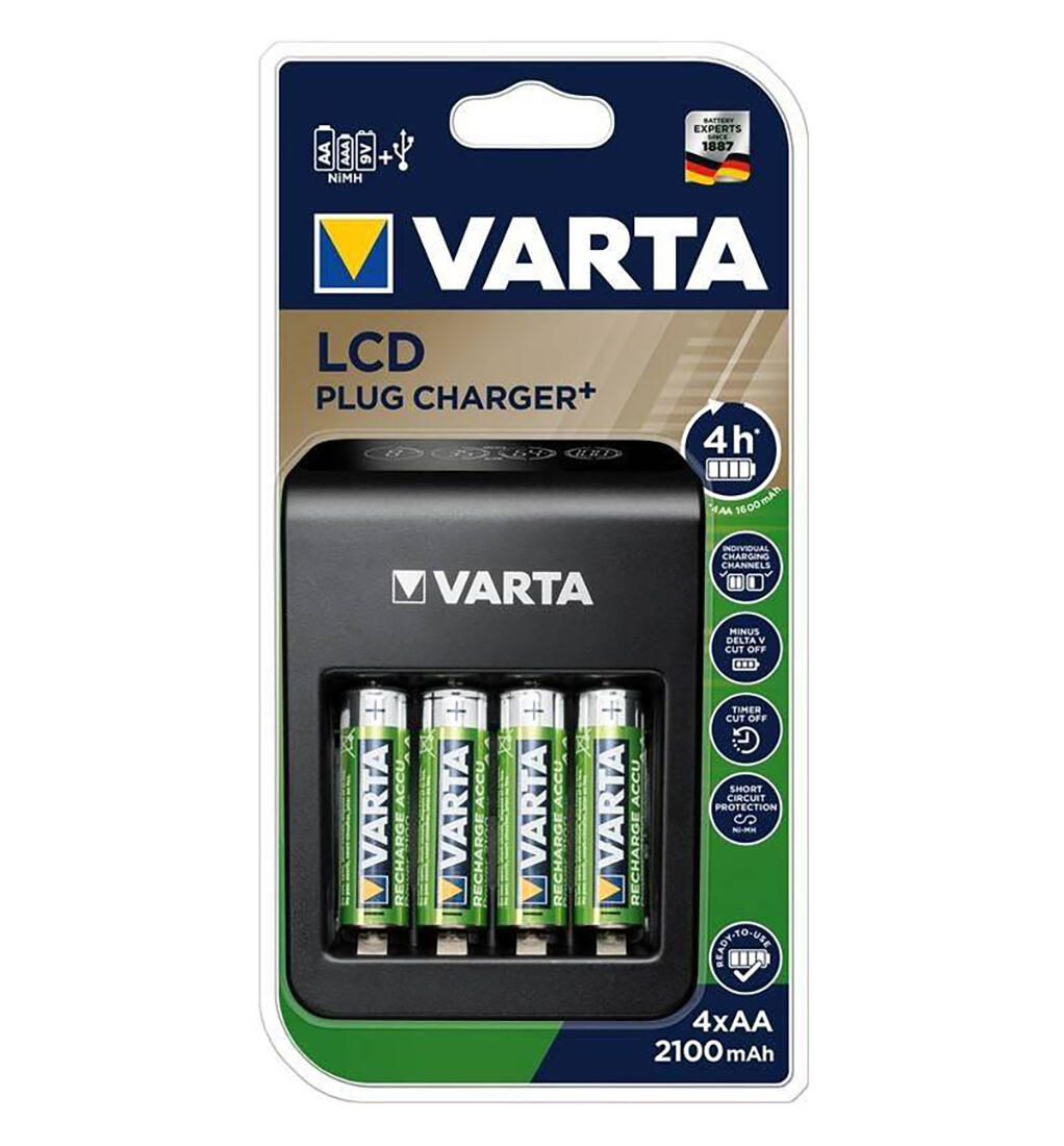 nabíječka baterií s LCD + baterie AA 2100mAh (4ks) VARTA 0 Kg MAXMIX Sklad14 129237 10