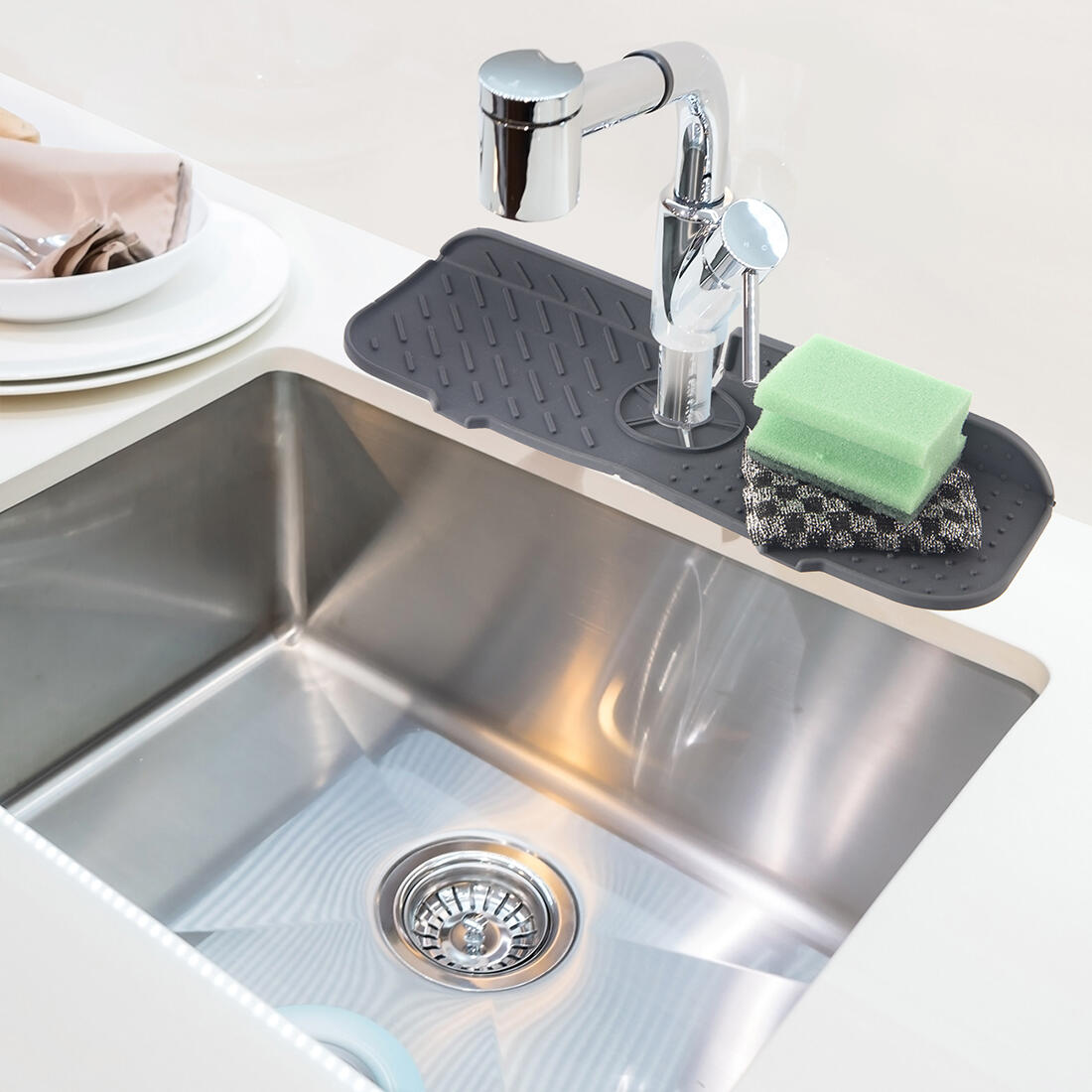 podložka za dřez, umyvadlo 36x14cm/38x14,5cm PH/silikon ŠE 0.11 Kg MTA MAXMIX Sklad14 282546