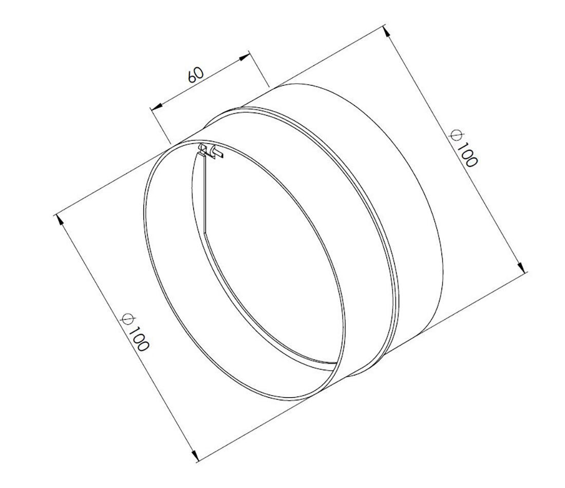 klapka zpětná ZKP 100mm PH 0.04 Kg MTA MAXMIX Sklad14 413662