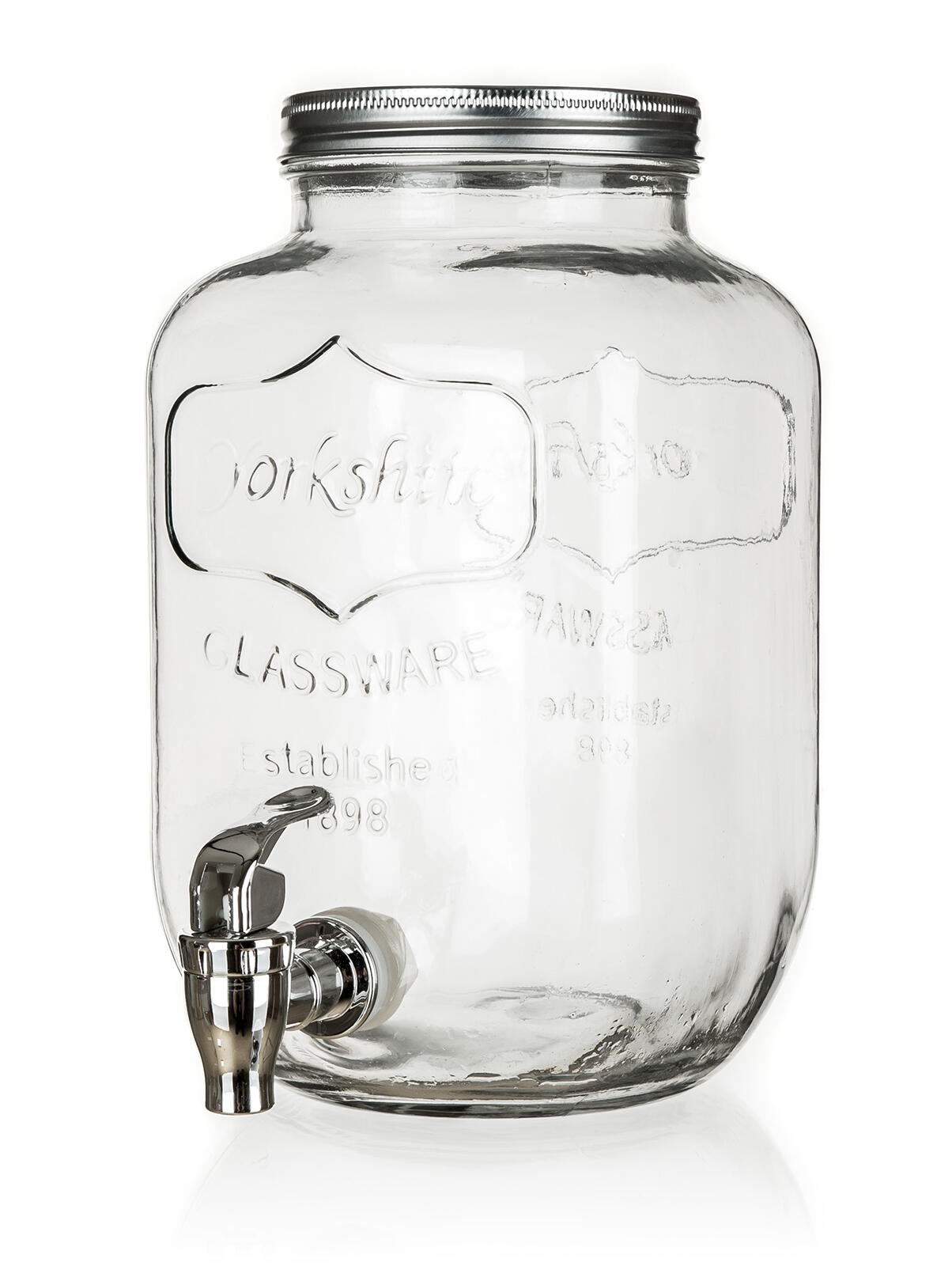 láhev 4000ml skleněná s kohoutkem, kov.víčko 1.18 Kg MTA MAXMIX Sklad14 838000