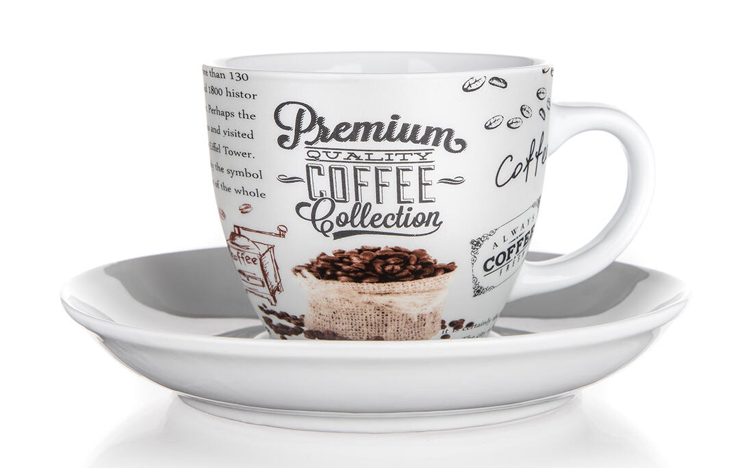 šálek + podšálek 190ml PREMIUM COFFE keramický 0.41 Kg MTA MAXMIX Sklad14 370105
