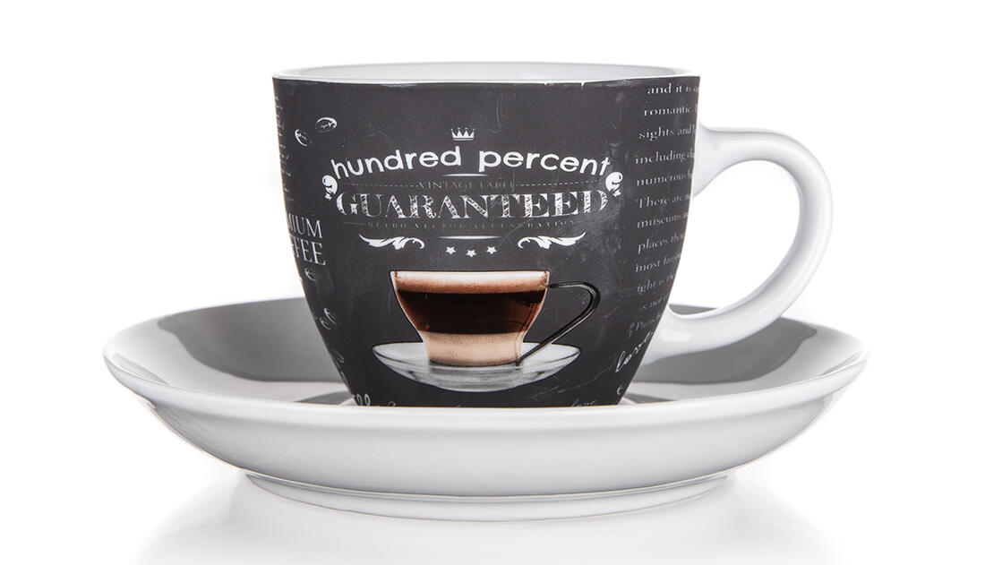 šálek + podšálek 190ml 100 PERCENT keramický 0.42 Kg MTA MAXMIX Sklad14 370107