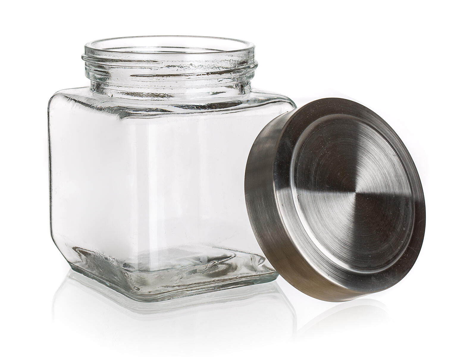 dóza AKCENT čtverc. 0,55l skl.+nerez víčko 0.32 Kg MTA MAXMIX Sklad14 370116