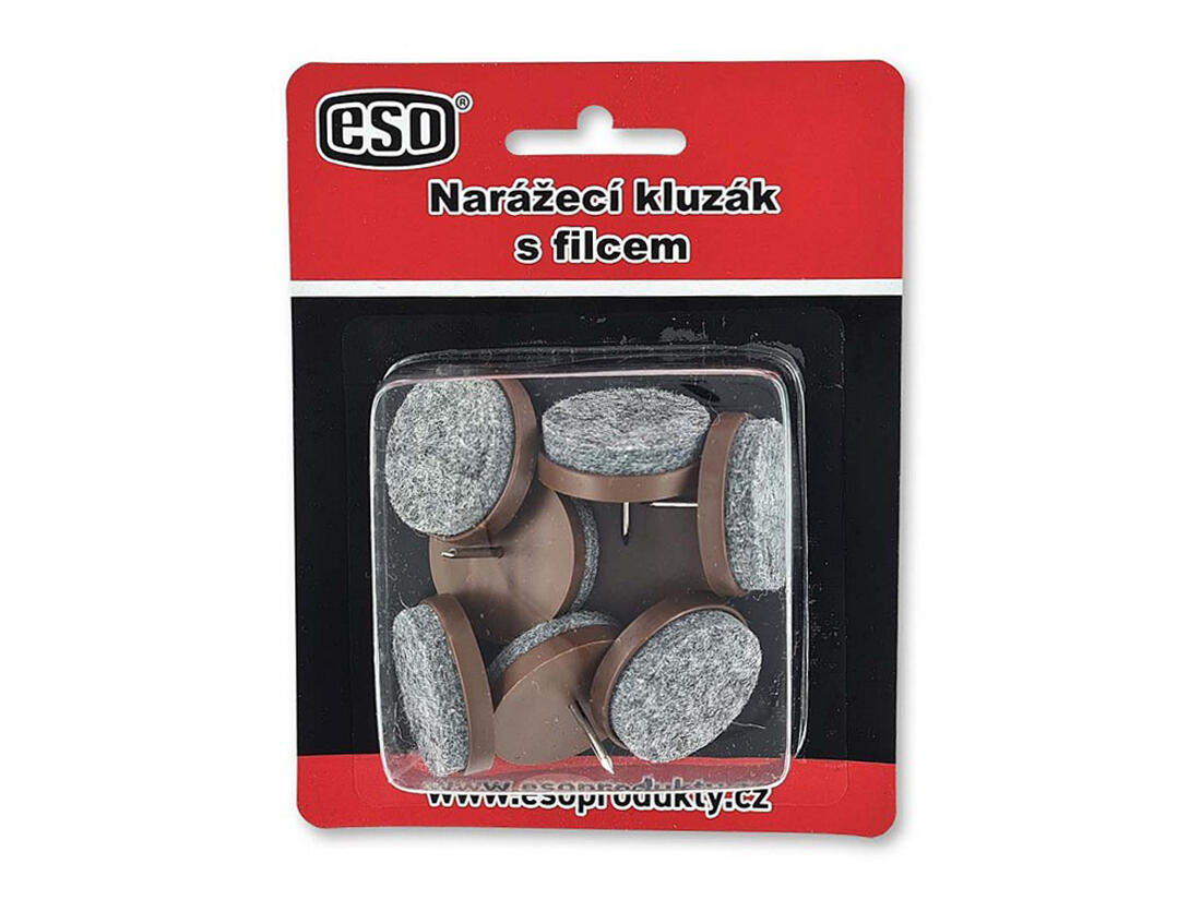 ochrana podlah filcová s hřebíčkem do nábytku 28mm HN (8ks) blistr 0.01 Kg MTA MAXMIX Sklad14 523186