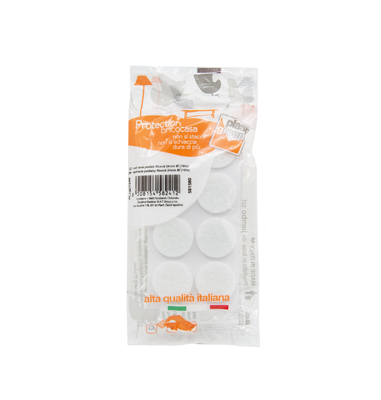 ochrana podlah filcová 24mm BÍ (16ks) 0.01 Kg MTA MAXMIX Sklad14 581580