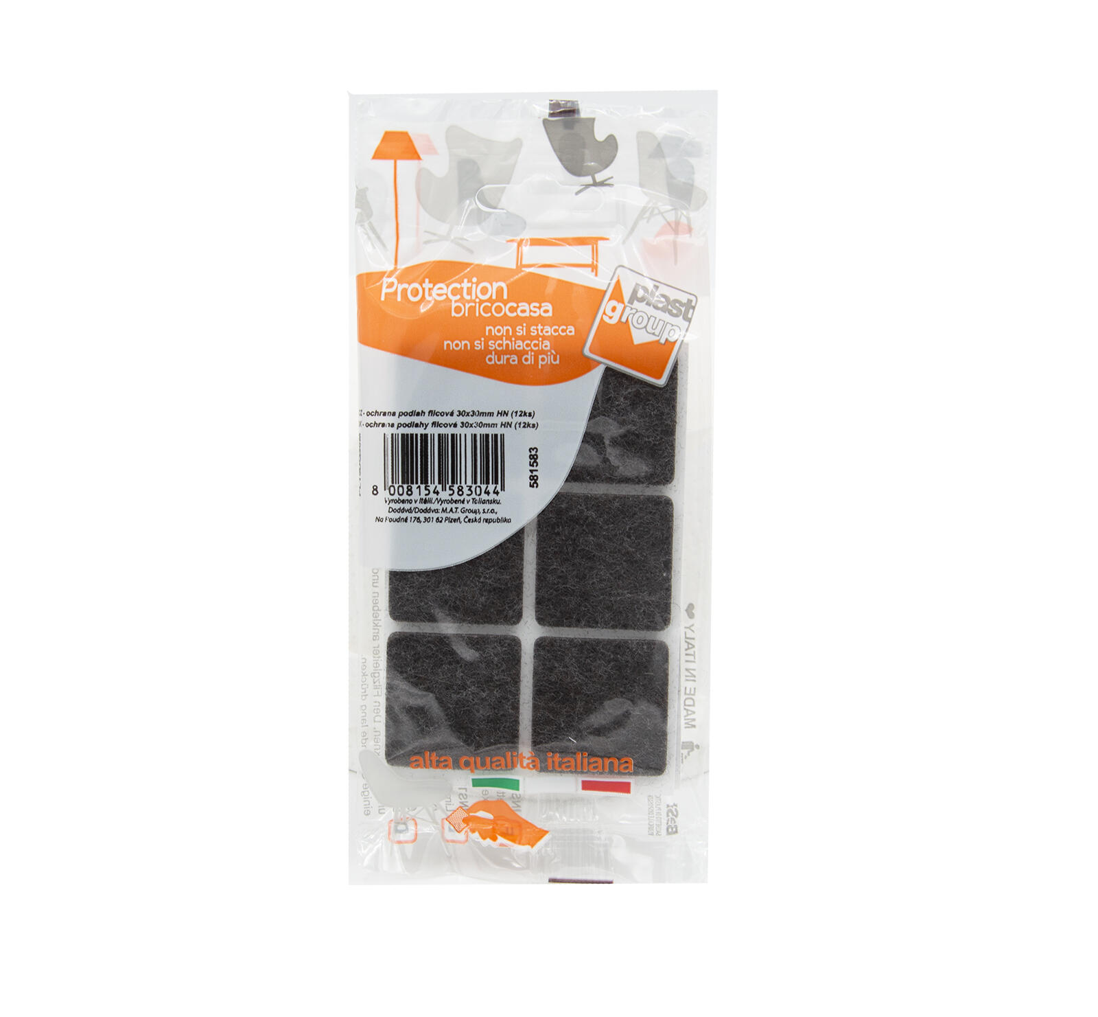 ochrana podlah filcová 30x30mm HN (12ks) 0.01 Kg MTA MAXMIX Sklad14 581583