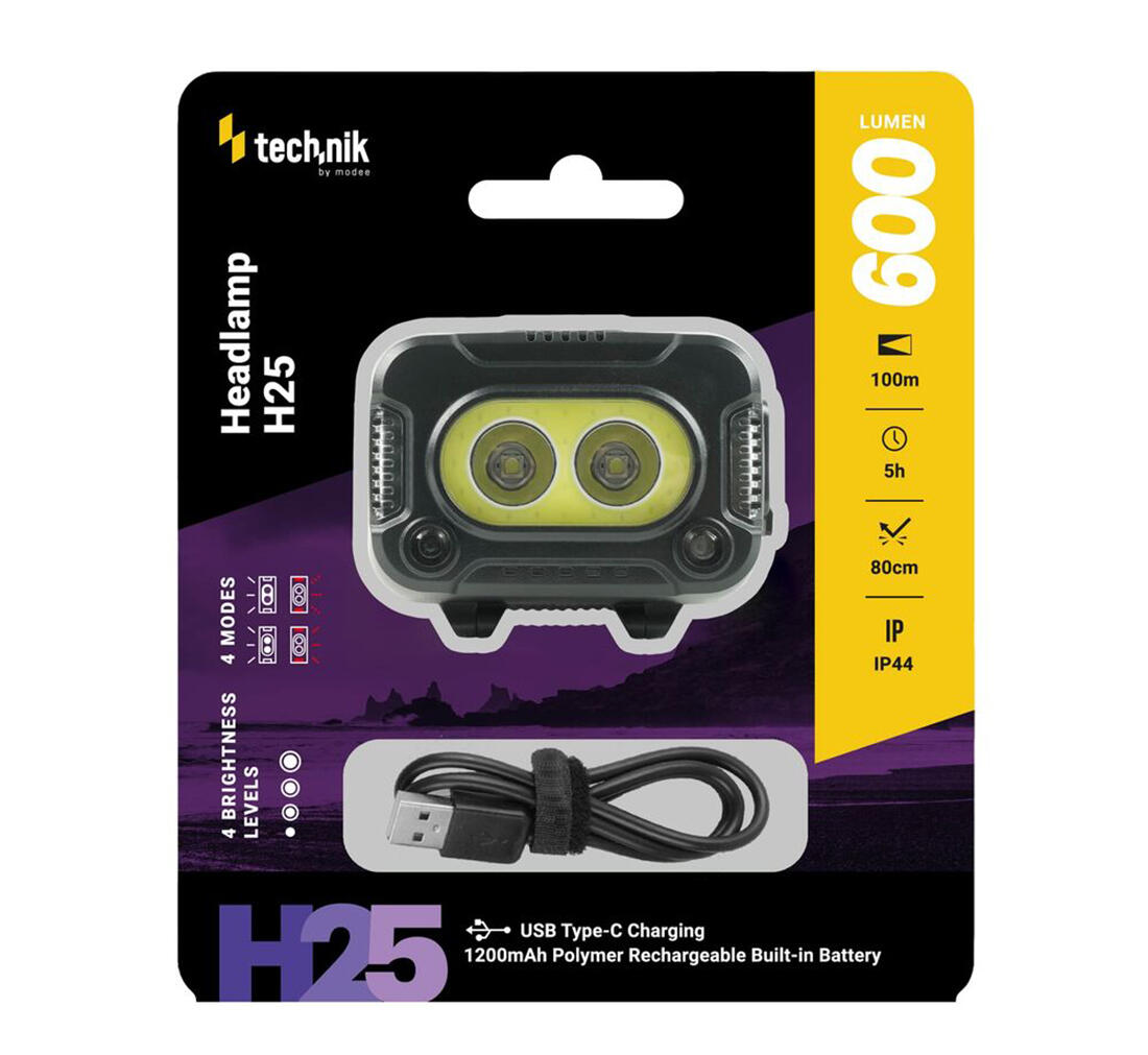 čelovka nabíjecí Technik Headlamp H25 600lm 0.12 Kg MTA MAXMIX Sklad14 129241