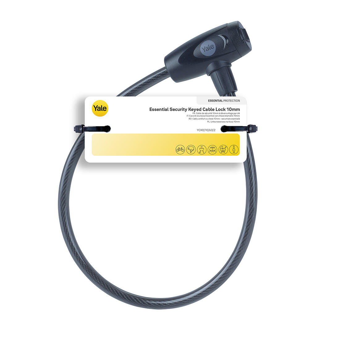 zámek lankový YCK0/10/60/2 na klíč YALE 0.18 Kg MTA MAXMIX Sklad14 495804