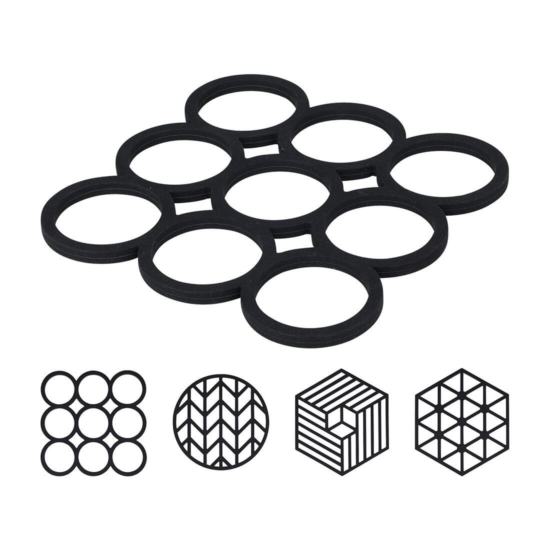 podložka pod hrnec mix tvarů, silikon ČER 0.06 Kg MTA MAXMIX Sklad14 387017