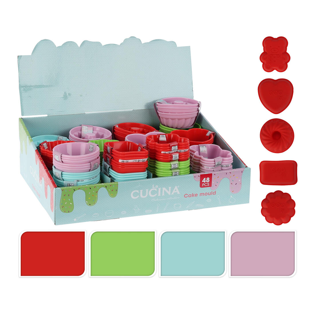 formička na pečení silikon, mix tvarů/mix barev (3ks) 0.04 Kg MTA MAXMIX Sklad14 387018