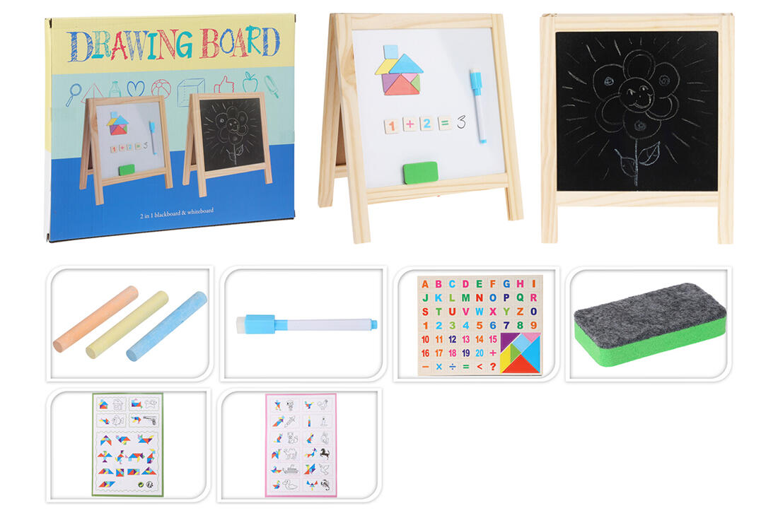 tabule na kreslení 2v1, 32x27cm BÍ/ČER+příslušenství 0.58 Kg MTA MAXMIX Sklad14 387072