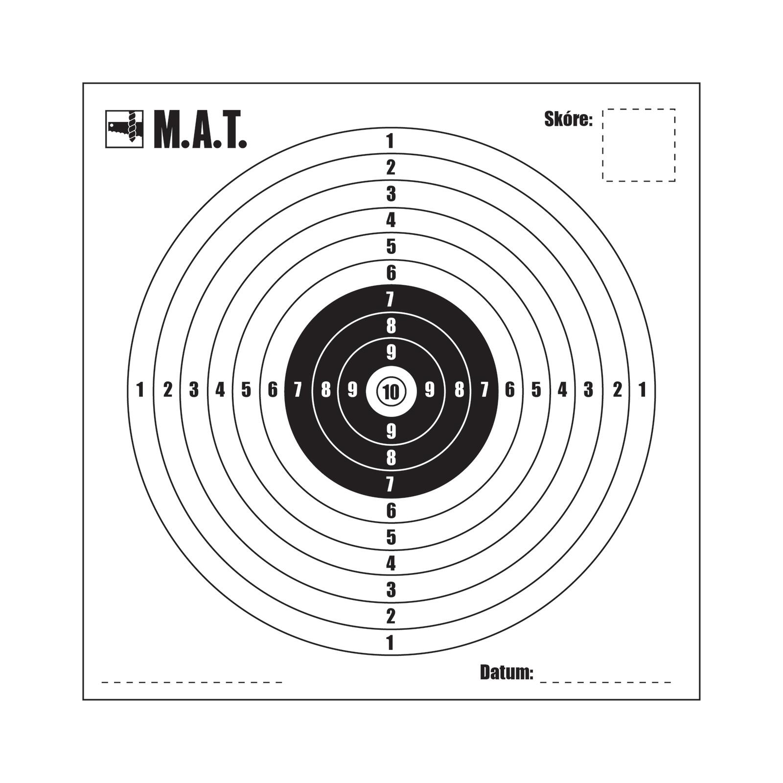 terč papírový 14x14cm (100ks) 0.38 Kg MTA MAXMIX Sklad14 417799