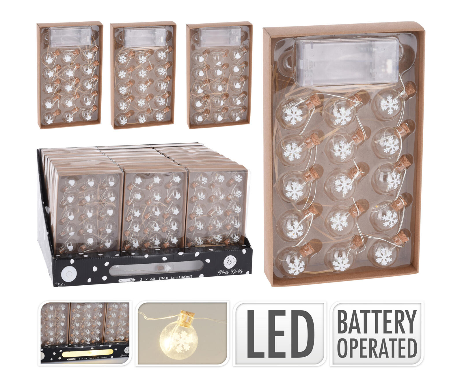 osvětlení ŽÁROVKA 2,5cm, 1,5m, 15LED, sklo 0.06 Kg MTA MAXMIX Sklad14 386901