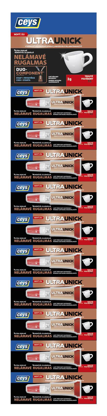 lepidlo vteřinové 3g ULTRANICK plato (10ks) CEYS 0.03 Kg MTA MAXMIX Sklad14 505056