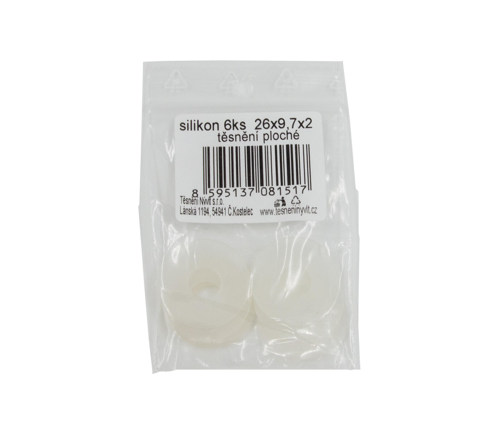 těsnění silikonové 26x9,7x2 (6ks) 0.01 Kg MTA MAXMIX Sklad14 606103