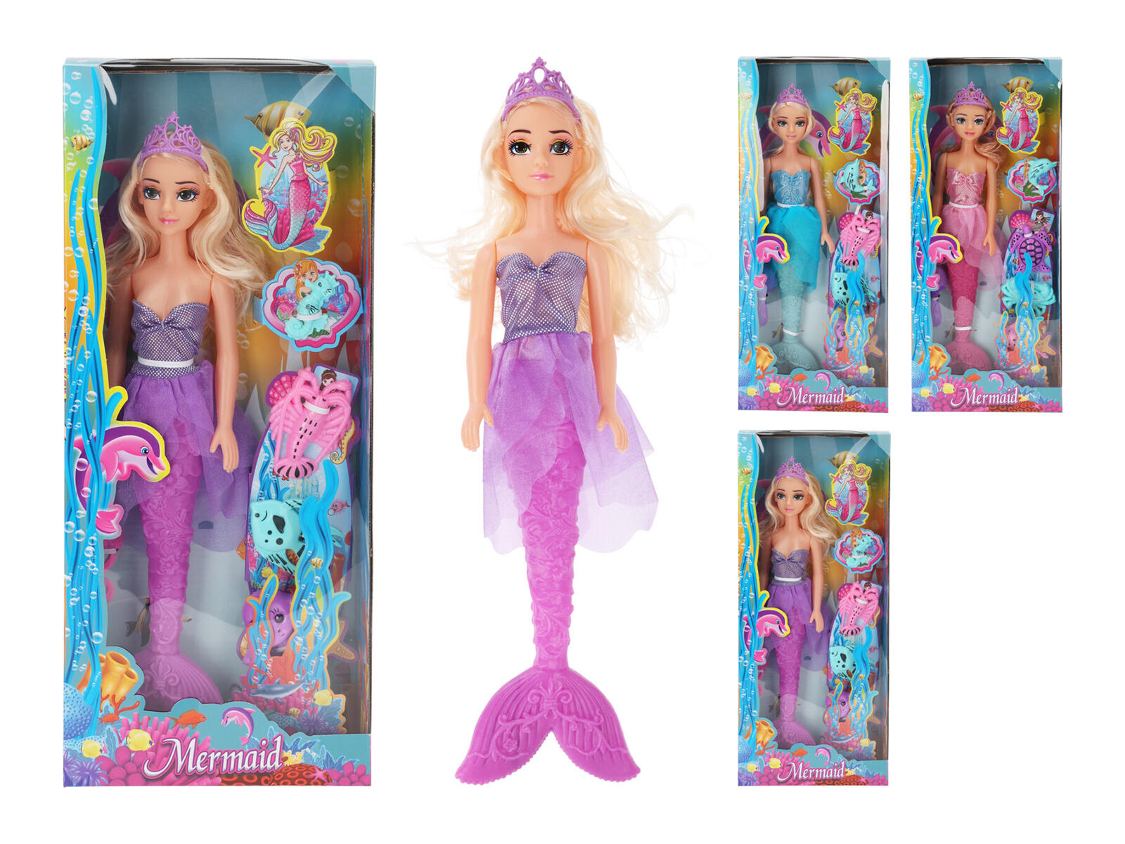 panenka mořská princezna 44,5cm + příslušenství, mix barev 0.21 Kg MTA MAXMIX Sklad14 387218