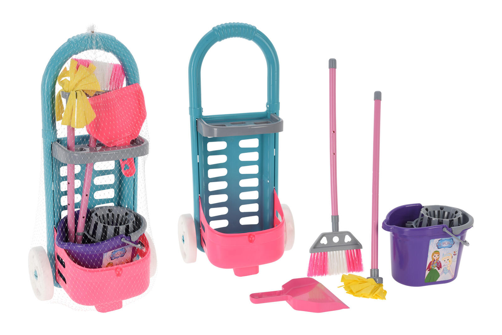 sada na úklid pro děti, vozík + příslušenství, sada 6díl. PH 0.71 Kg MTA MAXMIX Sklad14 387232