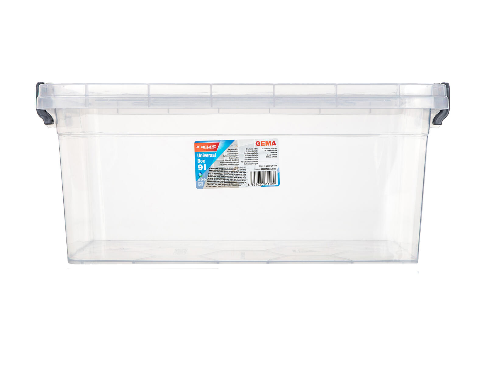 box úložný GEMA  9l, 36,5x24,5x15,5cm, víko, klip, PH ŠE/TRA 0.34 Kg MTA MAXMIX Sklad14 267123 8591022611982