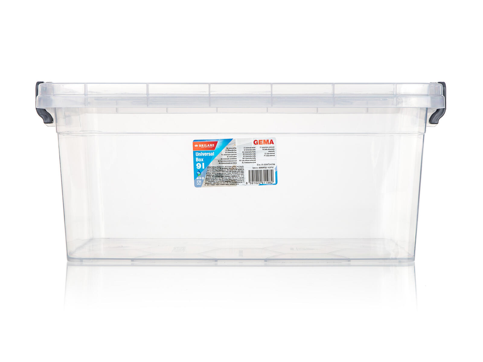 box úložný GEMA  9l, 36,5x24,5x15,5cm, víko, klip, PH ŠE/TRA 0.34 Kg MTA MAXMIX Sklad14 267123 8591022611982