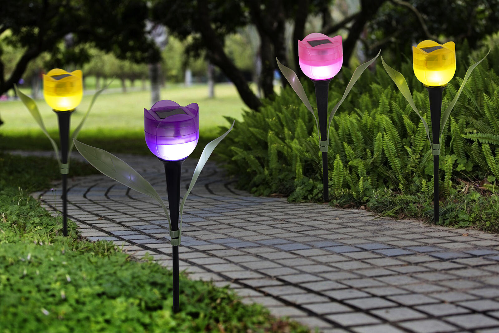 lampa solární pr. 4,8cm, v.30,5cm, 1LED, TULIPÁN, PH mix barev 0.04 Kg MTA MAXMIX Sklad14 797491